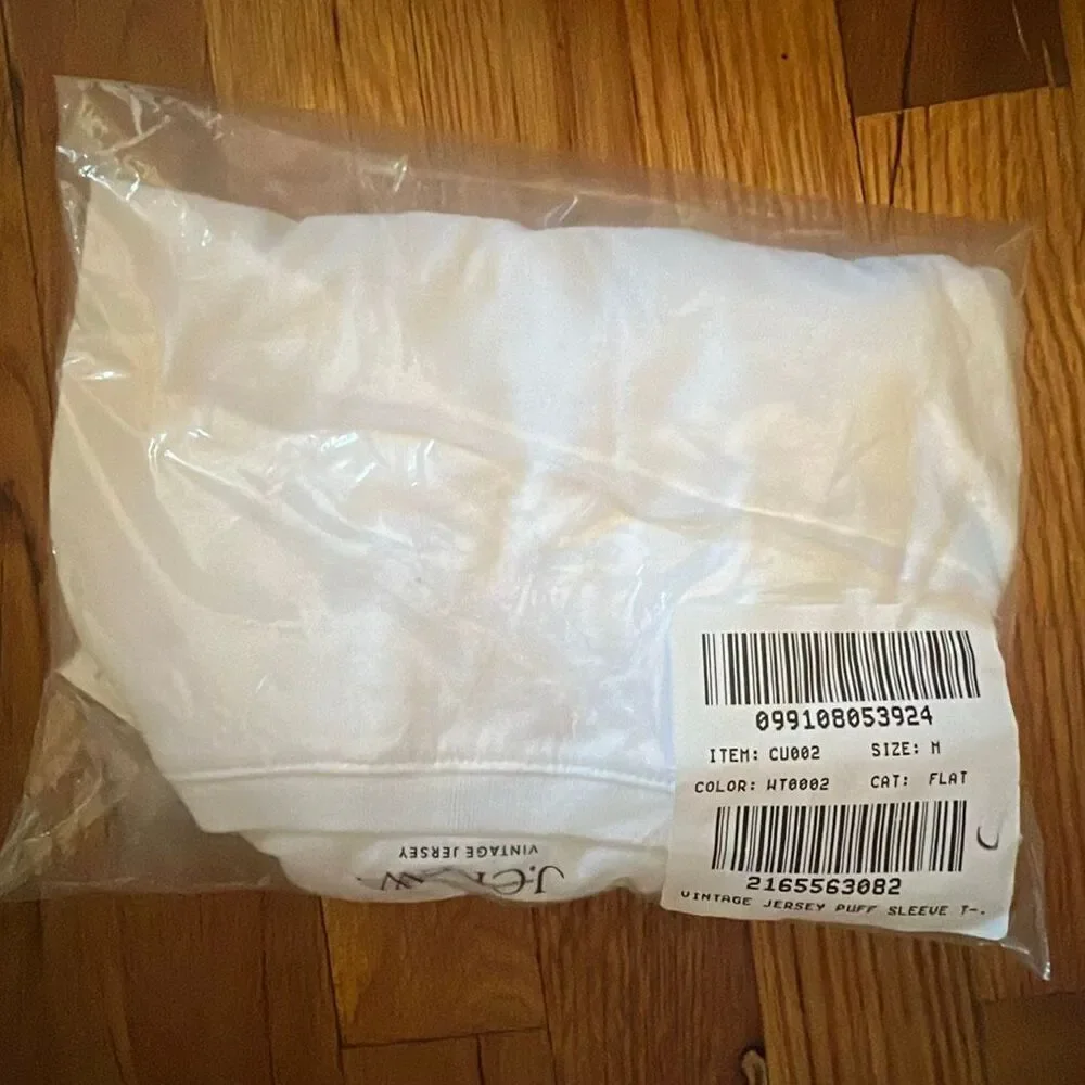 J. Crew Vintage jersey puff-sleeve T-shirt Medium